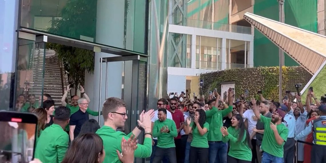 Apple CEO Tim Cook inaugurates India’s first retail store in Mumbai