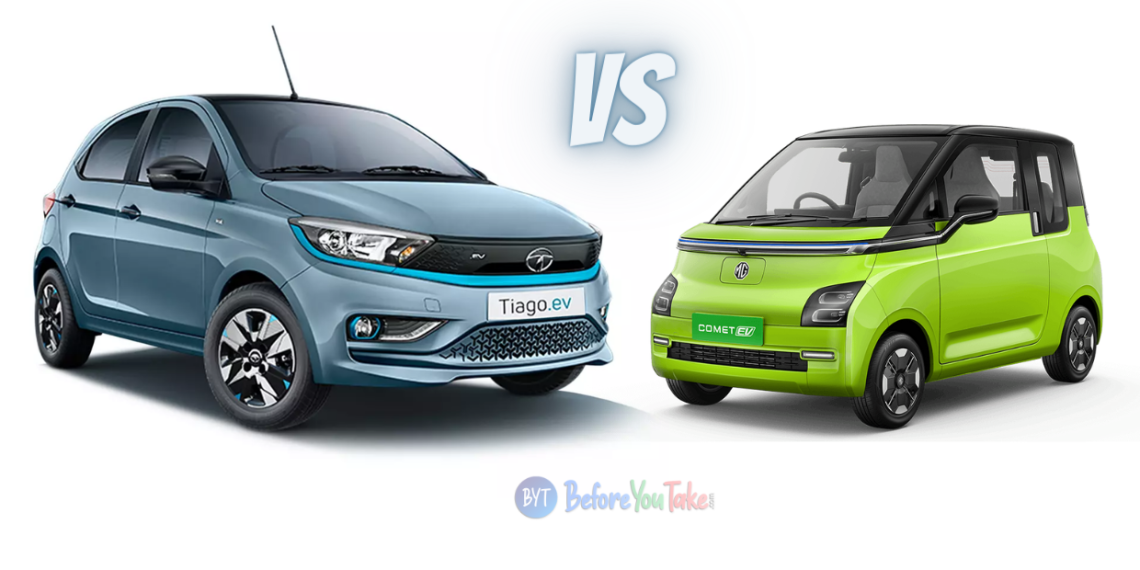 The Best Electric Car for Indian Roads MG Comet EV vs Tata Tiago EV - Latest EV News - Tech News - Tech Updates - Before You Take
