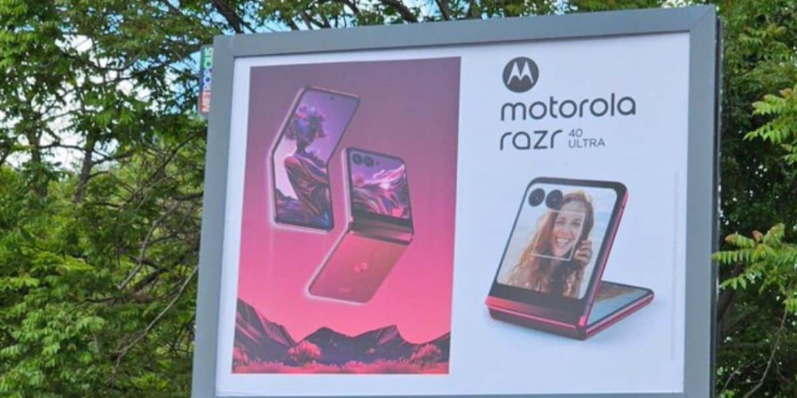 Motorola Razr 40 Ultra - Billboard Ad Reveals Stunning Red Variant Ahead of Launch - Latest Tech News India - Tech Updates - Before You Take