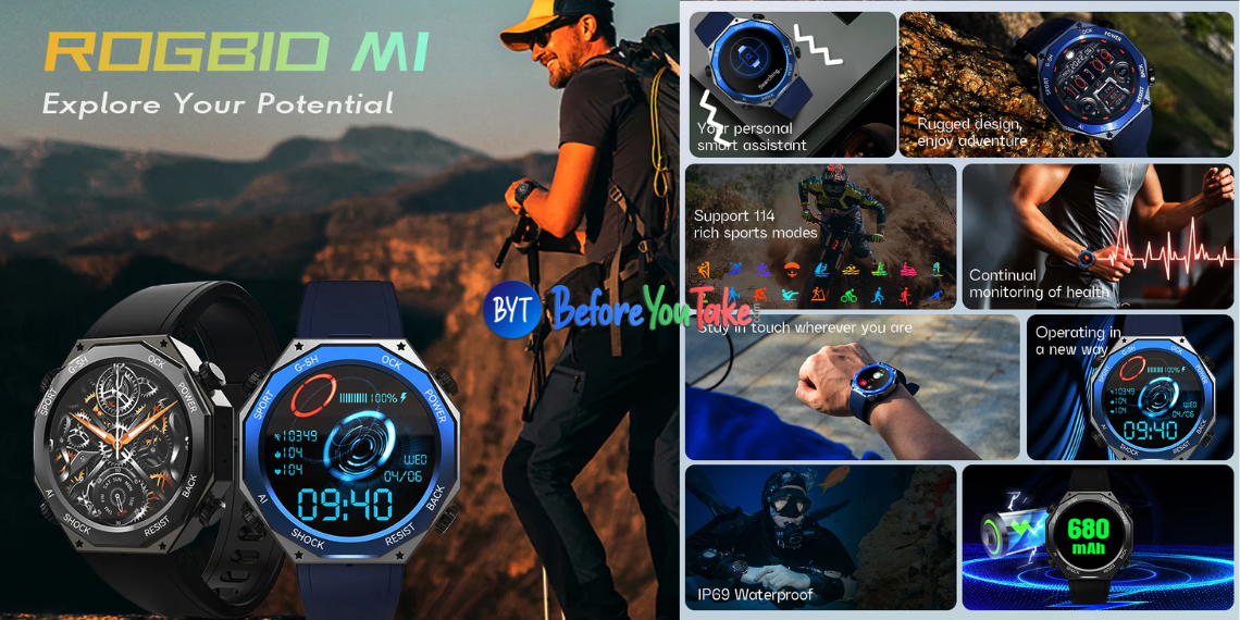 Introducing the Rogbid Tank M1 - A Military-Grade Smartwatch with Impressive Features and Durability - Tech News India - Tech Updates - Before You Take