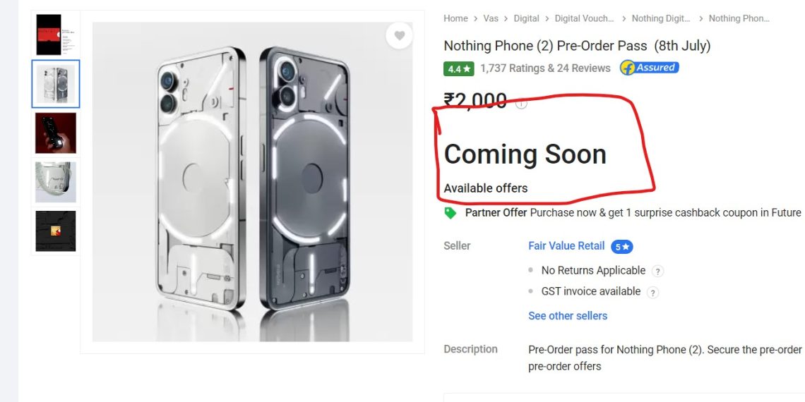 Nothing Phone (2) Pre-Orders Sold Out on Flipkart, More Passes Coming Soon - Latest Tech News India - Tech Updates - Phone Updates - Before You Take