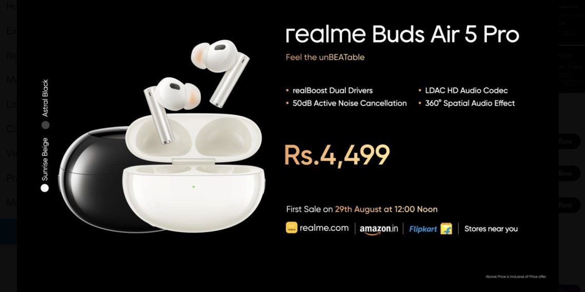 Realme Buds Air 5 and Buds Air 5 Pro - Unveiling Advanced ANC and Immersive Sound at Launch in India - Tech News - Updates - New Launch - Before You Take