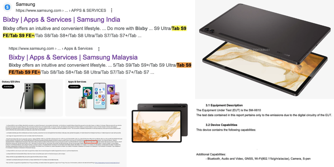 Samsung Accidentally Reveals Monikers and India Pricing for Upcoming Galaxy Tab S9 FE and Tab S9 FE+ Tablets - Tech News - Updates - Leaks - Before You Take