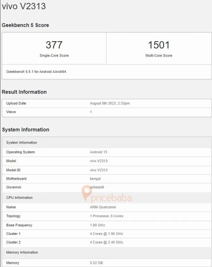 Upcoming Vivo Y22T Smartphone Revealed in Geekbench Listing - Snapdragon 680 Chip, Android 13, and More - Tech News India - Updates - Before You Take 1