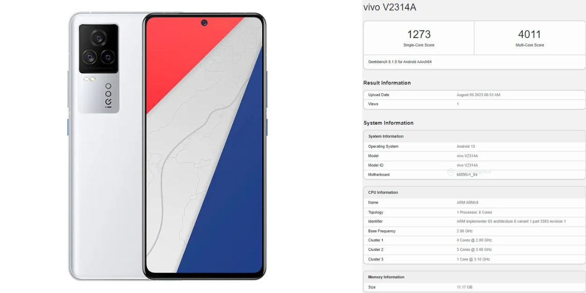 iQOO Z8 5G Emerges on Geekbench - Unveiling MediaTek Dimensity 8200 SoC and 12GB RAM - Tech News India - Updates - Smartphone Launch - Before You Take