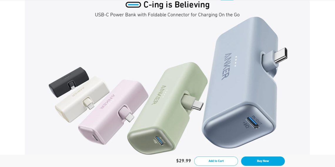 Anker Nano Power Bank (22.5W) with Integrated USB-C Connector Now Available in the US and UK - Tech News India - Updates - New Launch - Before You Take