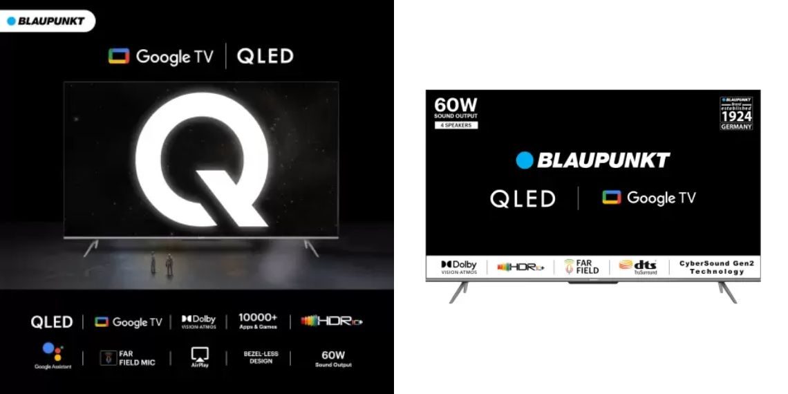 Blaupunkt Introduces Feature-Packed 4K QLED TVs in 43″ & 55″ Sizes with Dolby Atmos and Google TV Integration - Tech News India - Updates - Before You Take