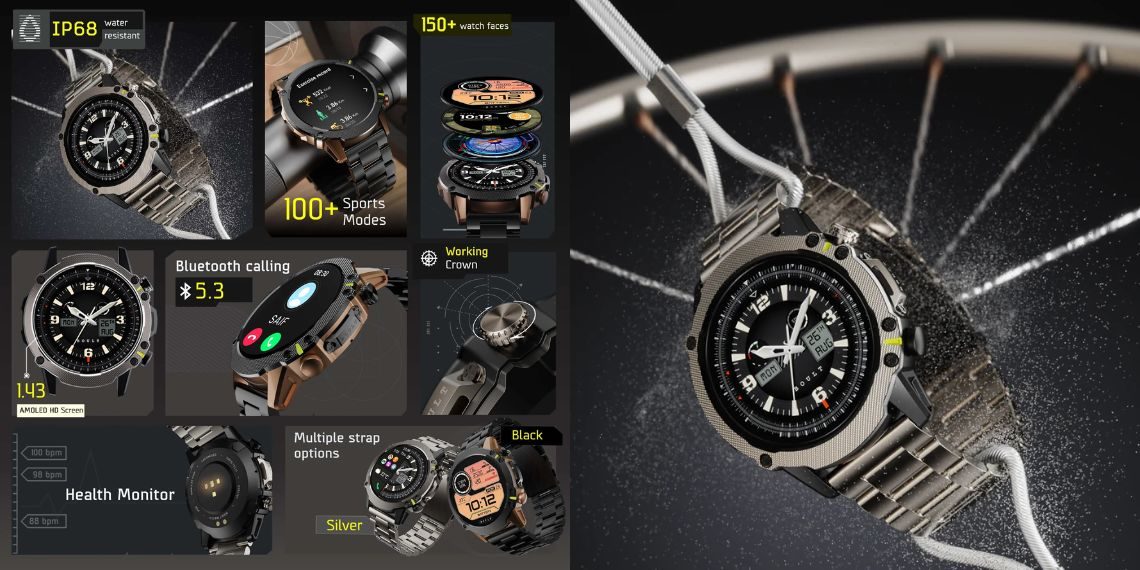 Boult Sterling Pro - Affordable AMOLED Smartwatch with Blood Pressure Monitor Hits Indian Market - Tech News - Updates - Launch - Before You Take