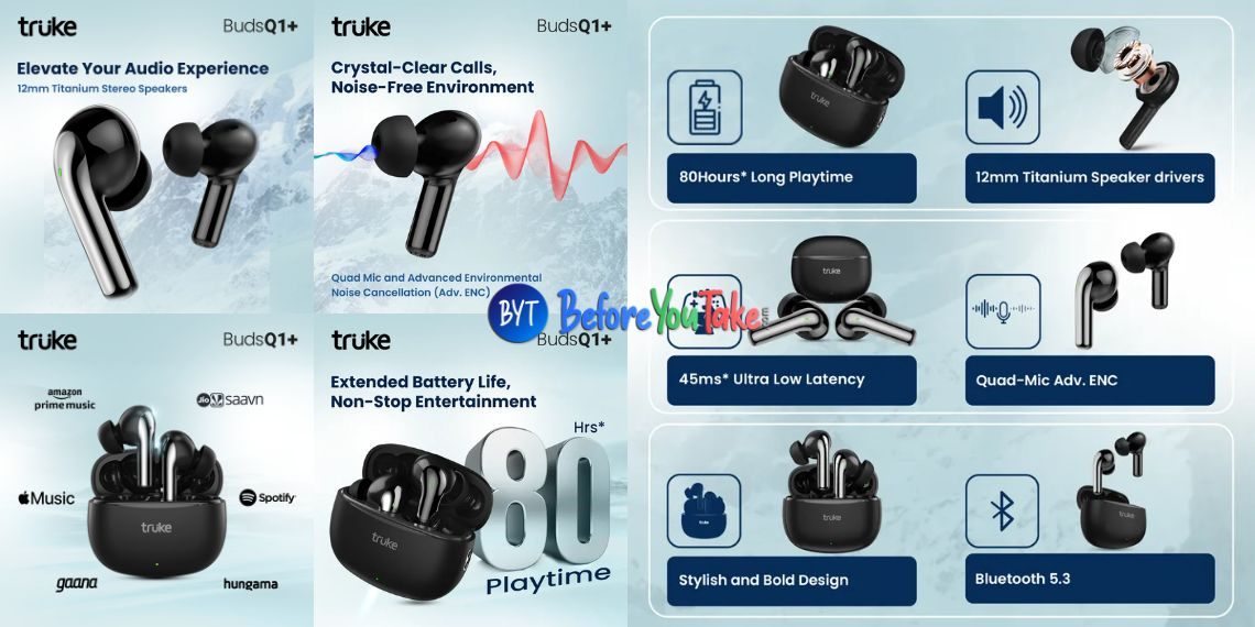 Truke Q1 Plus Earbuds Launched in India - Premium Sound and Features at an Unbeatable Price of Rs. 999 - Tech News - Updates - TWS - New - Before You Take