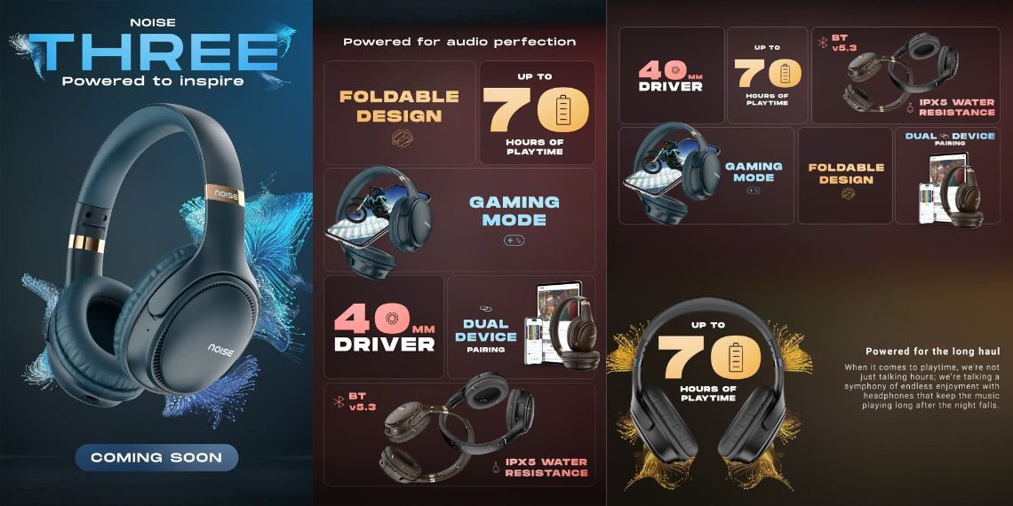 Newly Launched In India - Noise Three Wireless Headphones - Specs, Pricing, and More Details Revealed! - Tech News - Updates - Gadgets - Before You Take