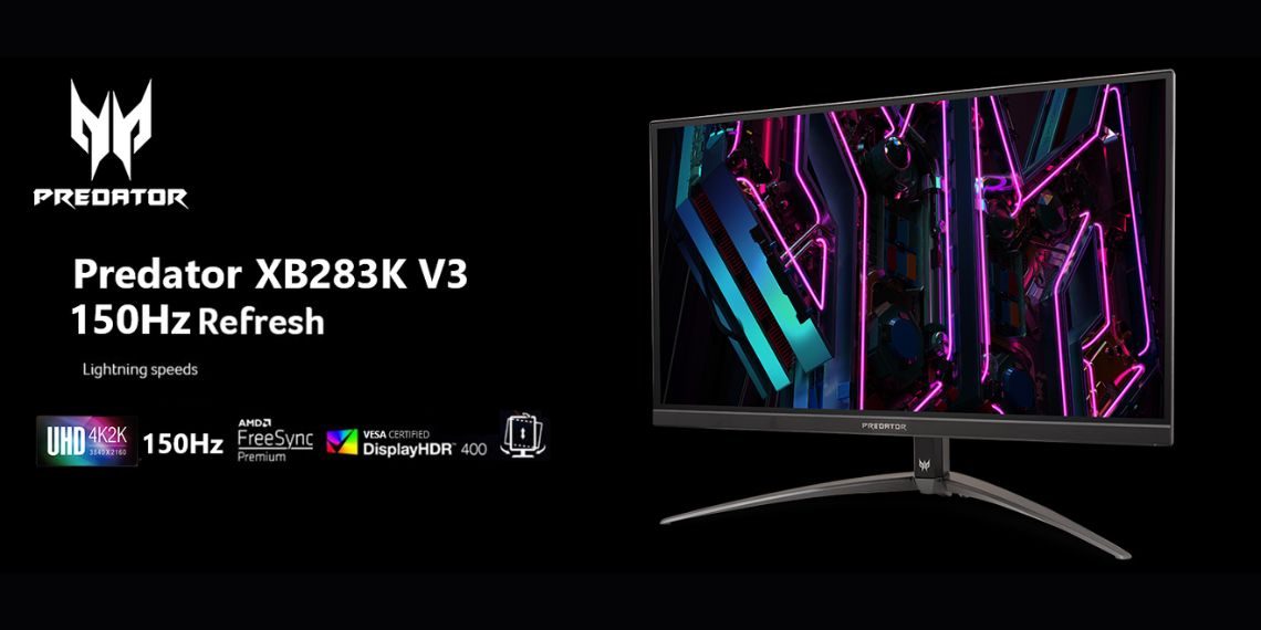 Acer's Predator XB283K V3 Launched - Specs, Pricing, and Enhanced Gaming Brilliance with 4K and 150Hz Refresh Rate - Tech News - Updates - Before You Take