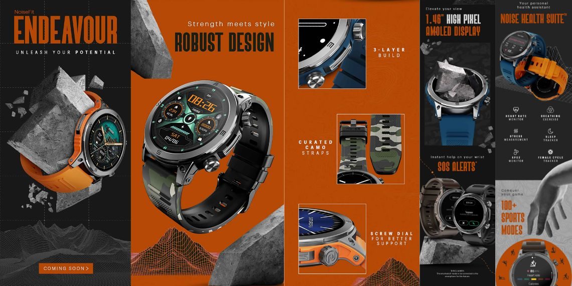 NoiseFit Endeavour Launched in India - Unveiling Specs, Pricing, and More Information - Tech News - Updates - Gadgets - Before You Take