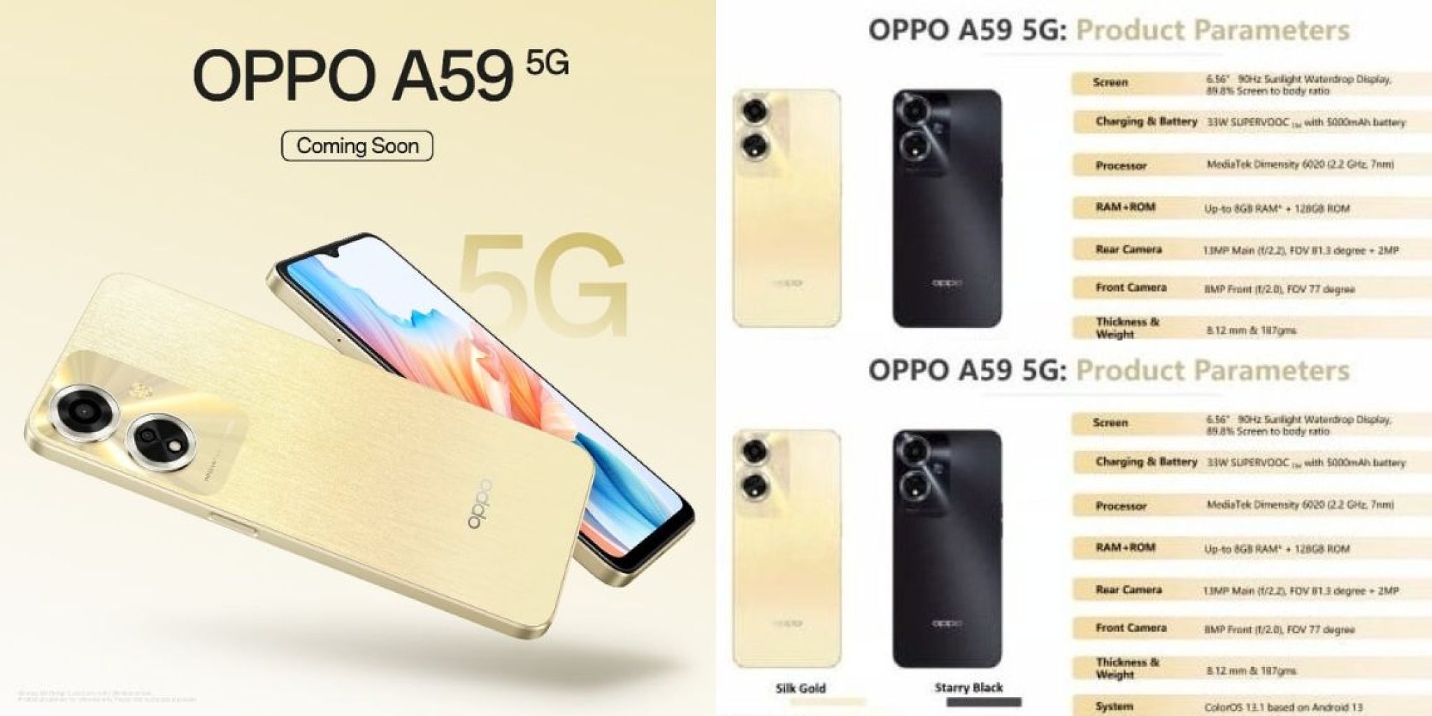 Oppo A59 5G: India Launch Confirmed, Color Options Revealed, Specs And ...