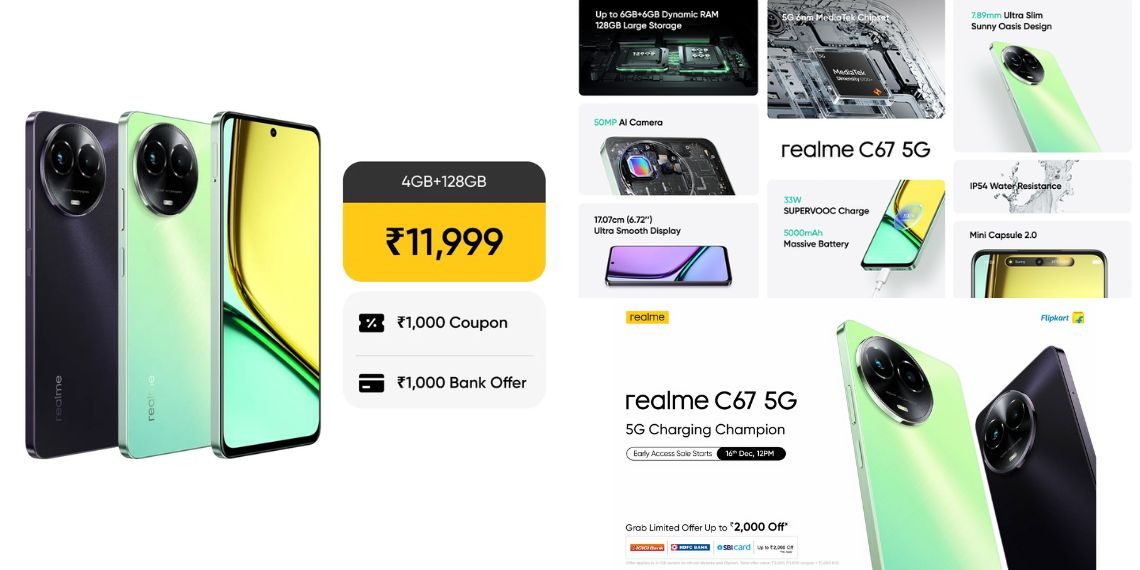 Realme C67 5G Launched - IPS LCD, 120Hz Display, Specs, Pricing, and Availability Unveiled! - Tech News - Updates - Mobile - Gadgets - Before You Take