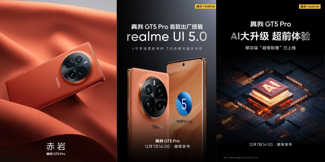 Realme GT 5 Pro Unveiling - 3 Major Android Upgrades & 1 TB Storage - Launching December 7th in China! - Tech News - Updates - Mobile - Gadgets - Before You Take