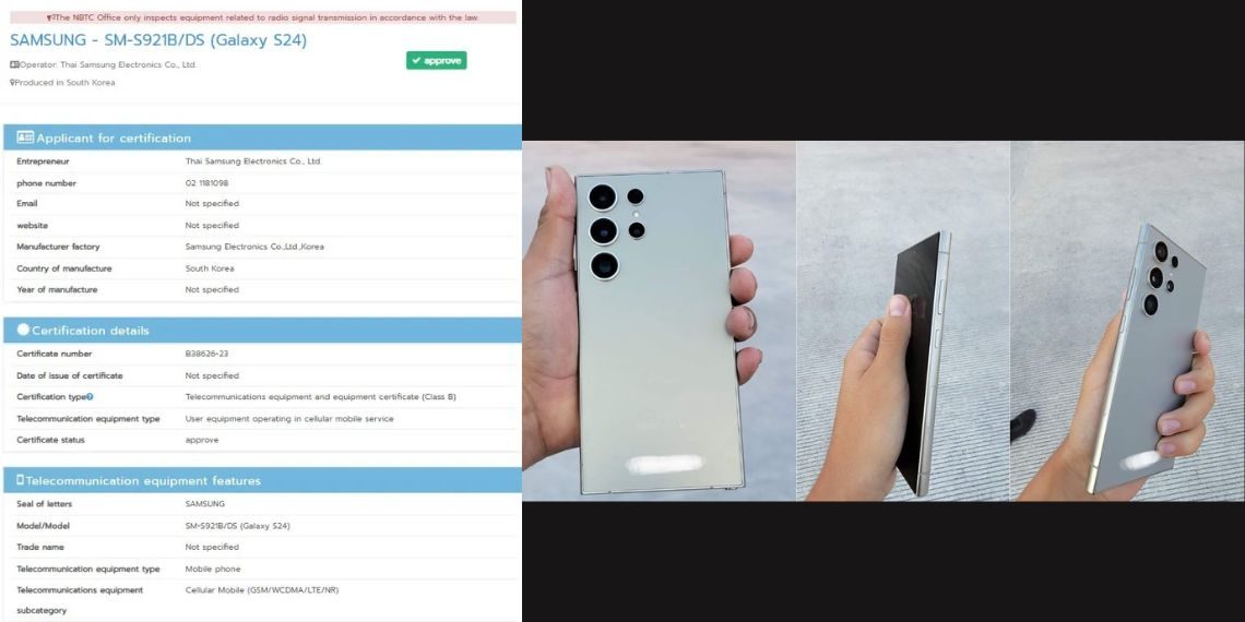 Samsung Galaxy S24 Emerges on NBTC Certification - Specs, Updates & Launch Insights - Tech News - Updates - Leaks - Gadgets - Mobile - Before You Take