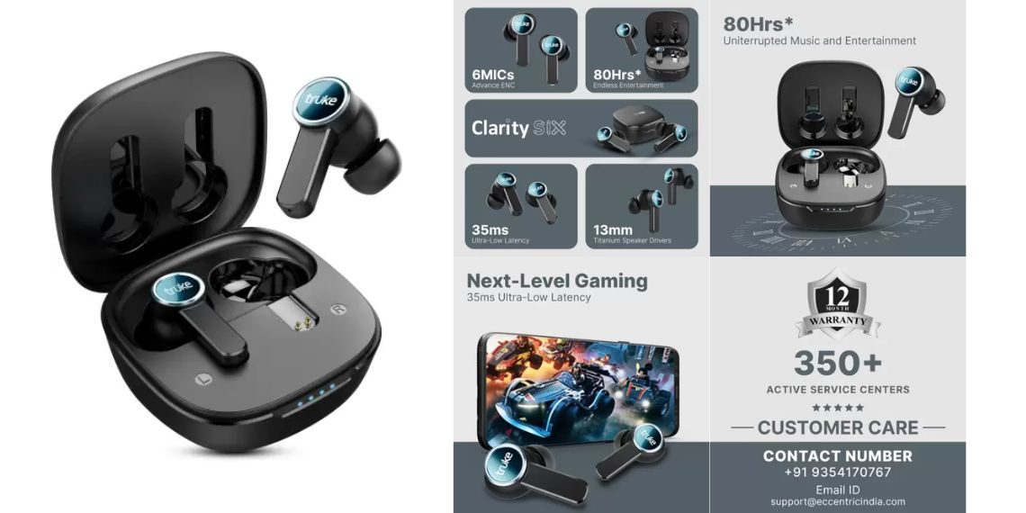 Truke Clarity Six TWS Earbuds Launched in India - Specs, Pricing, and More Revealed! - Tech News - Updates - Gadgets - Before You Take