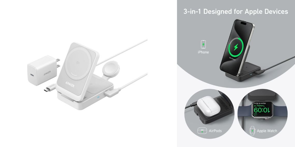 Anker MagGo Wireless Charging Station Launched in the US - Qi2 Technology, Foldable 3-in-1 Design, and More - Tech News - Updates - Gadgets - Before You Take