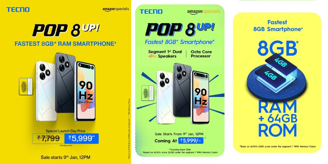 Tecno Pop 8 Launched in India - Specs, Pricing, and More Revealed for the Budget-Friendly Smartphone - Tech News - Mobile - Updates - Before You Take