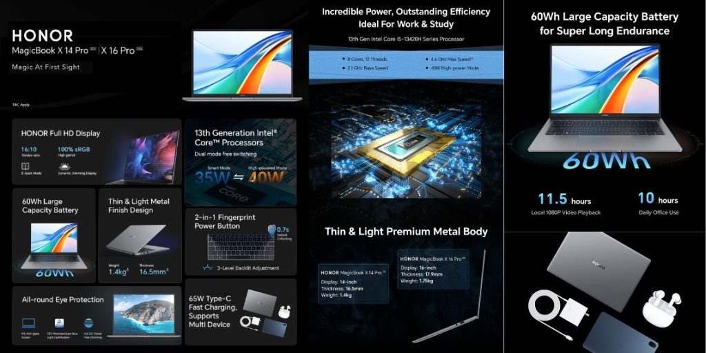 Honor Launches MagicBook X14 Pro and X16 Pro 2024 Laptops with Cutting ...