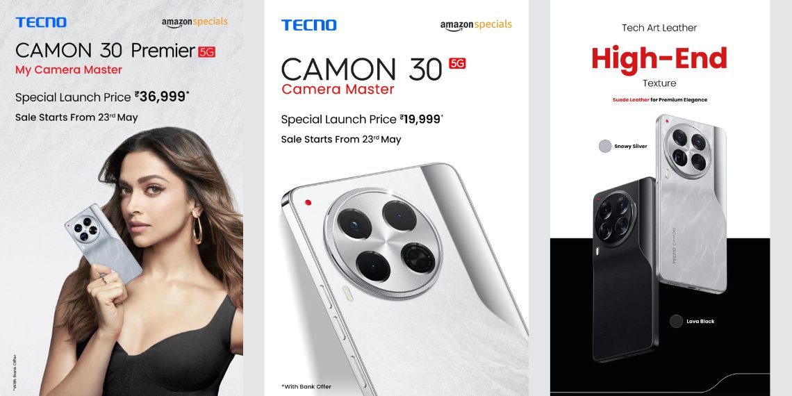 TECNO CAMON 30 5G and CAMON 30 Premier 5G Launched in India - Price, Specifications, and More Information - Tech News - Updates - Before You Take