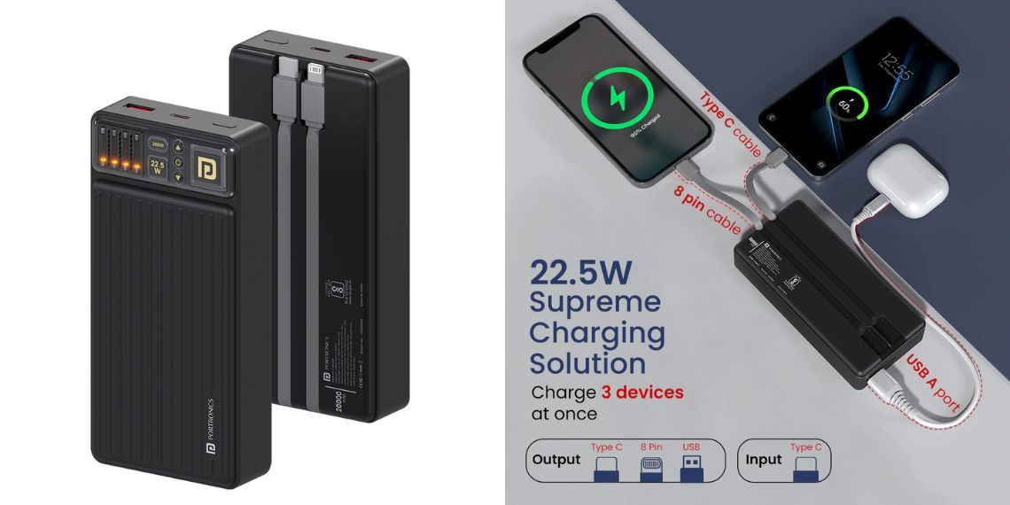 Portronics Luxcell Bind 20K New 20,000mAh Power Bank Launched in India - Specifications, Pricing, and Availability Details - Before You Take