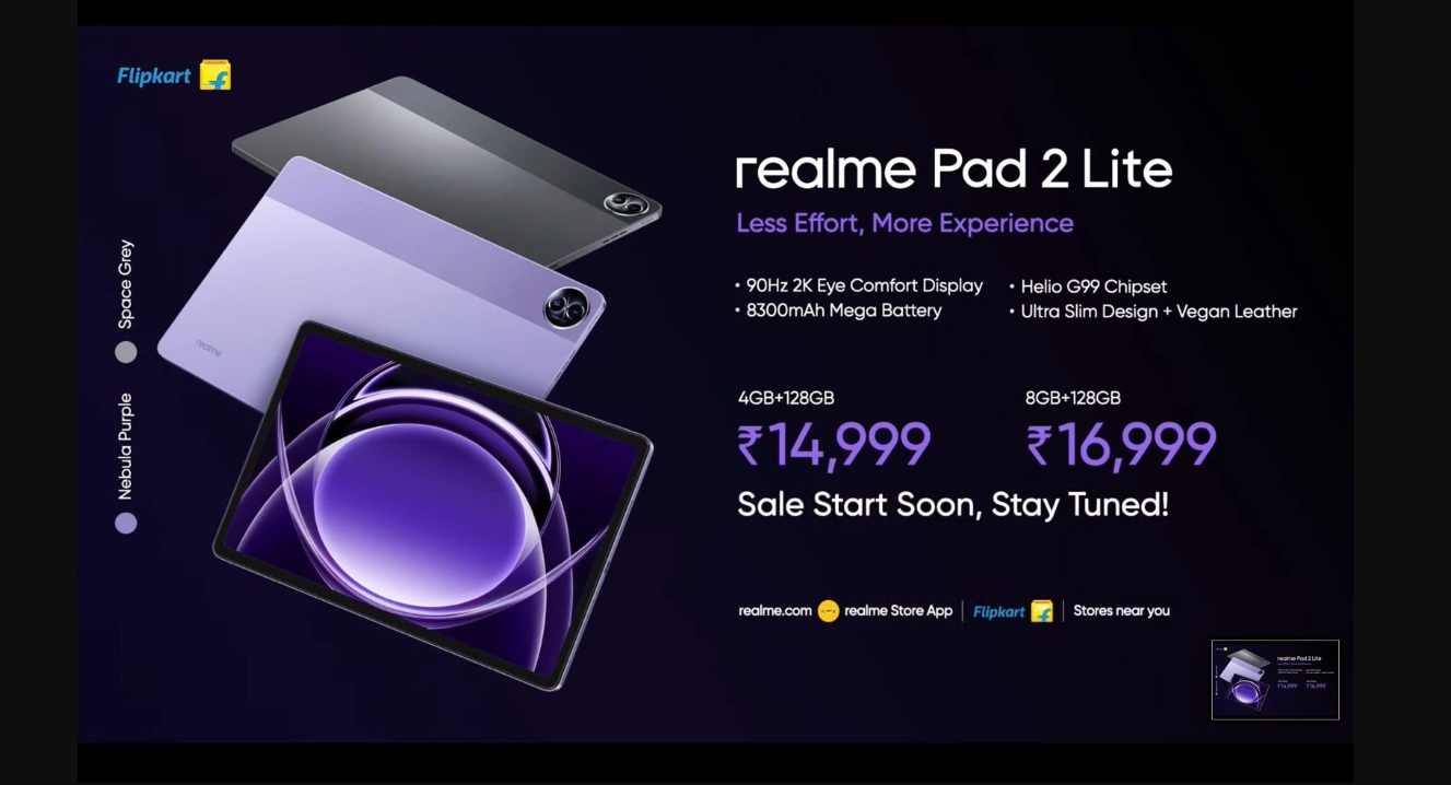 Realme Pad 2 Lite Launched in India with MediaTek Helio G99 SoC, 10.95-inch Display, and 8,300mAh Battery Starting at Rs 14,999 - Before You Take 1