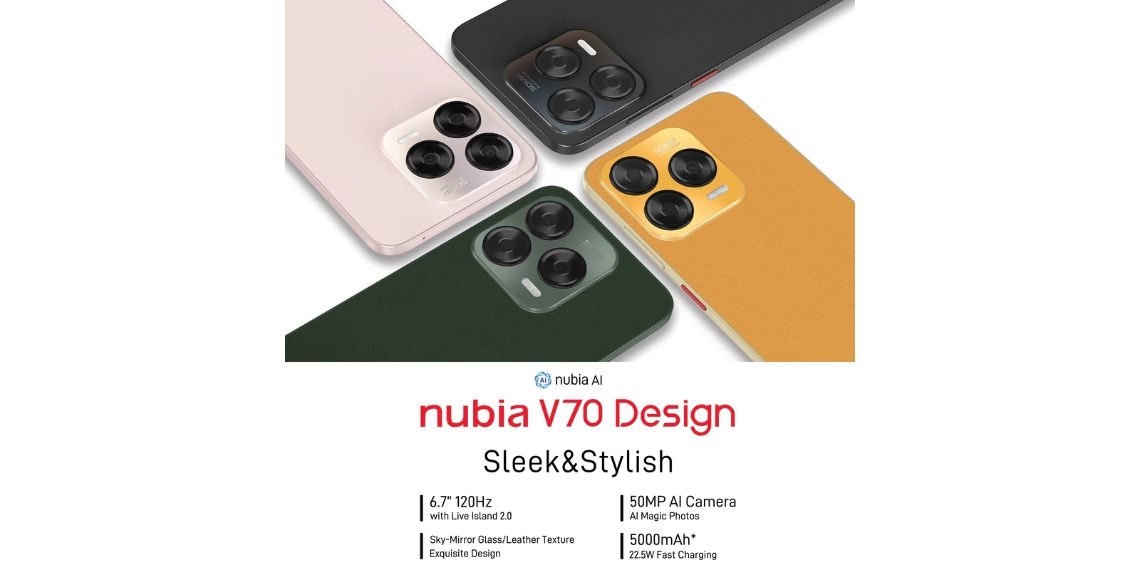 Nubia V70 Design Launched - 6.7-Inch LCD, 50MP Triple Camera, Android 14, and Budget-Friendly Price - Tech News - Updates - Before You Take
