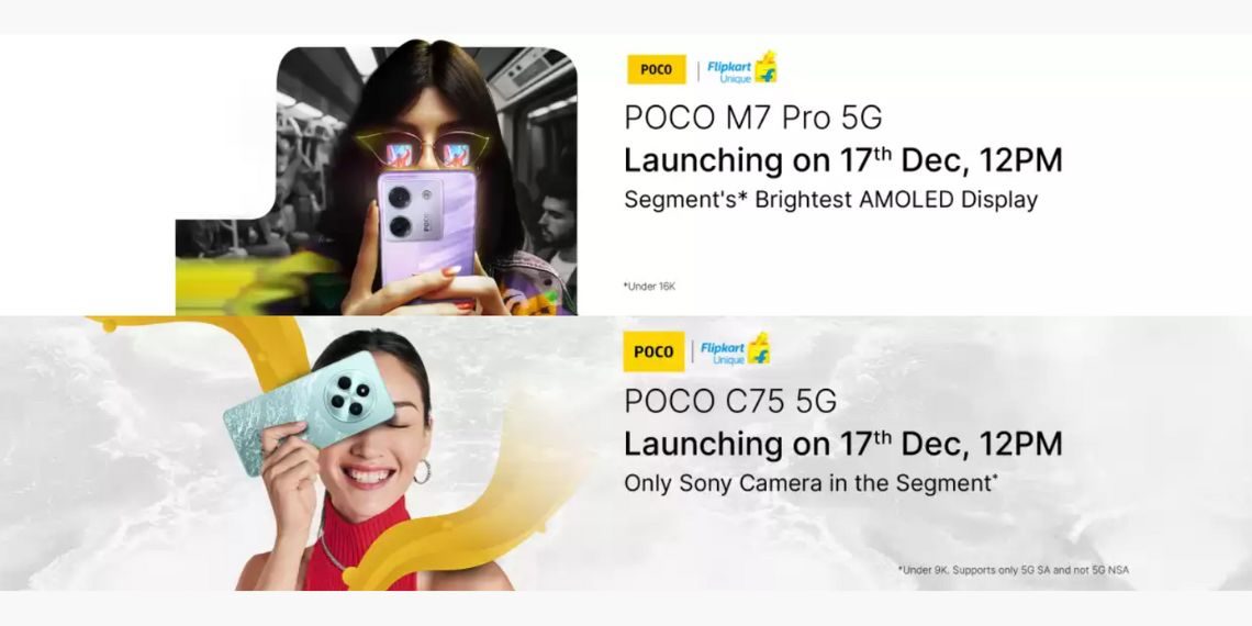 POCO M7 Pro 5G and C75 5G India Launch Confirmed Features, Pricing, and Availability Details Tewch News Updates - Before You Take