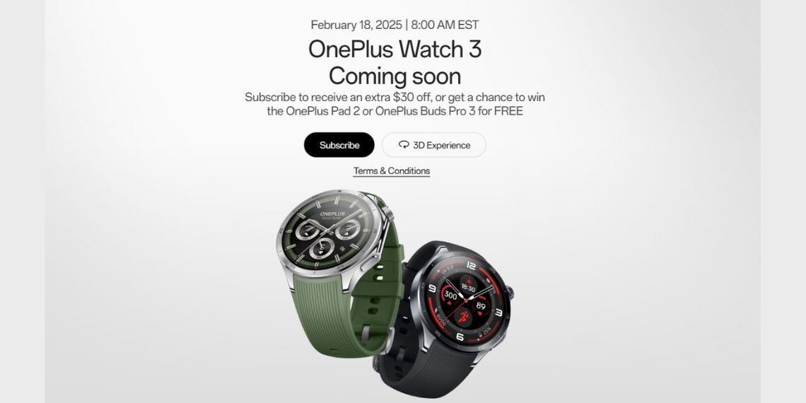 OnePlus Watch 3 Launching Globally on February 18 Titanium Bezel, Sapphire Crystal, and 5-Day Battery Life! - Before You Take