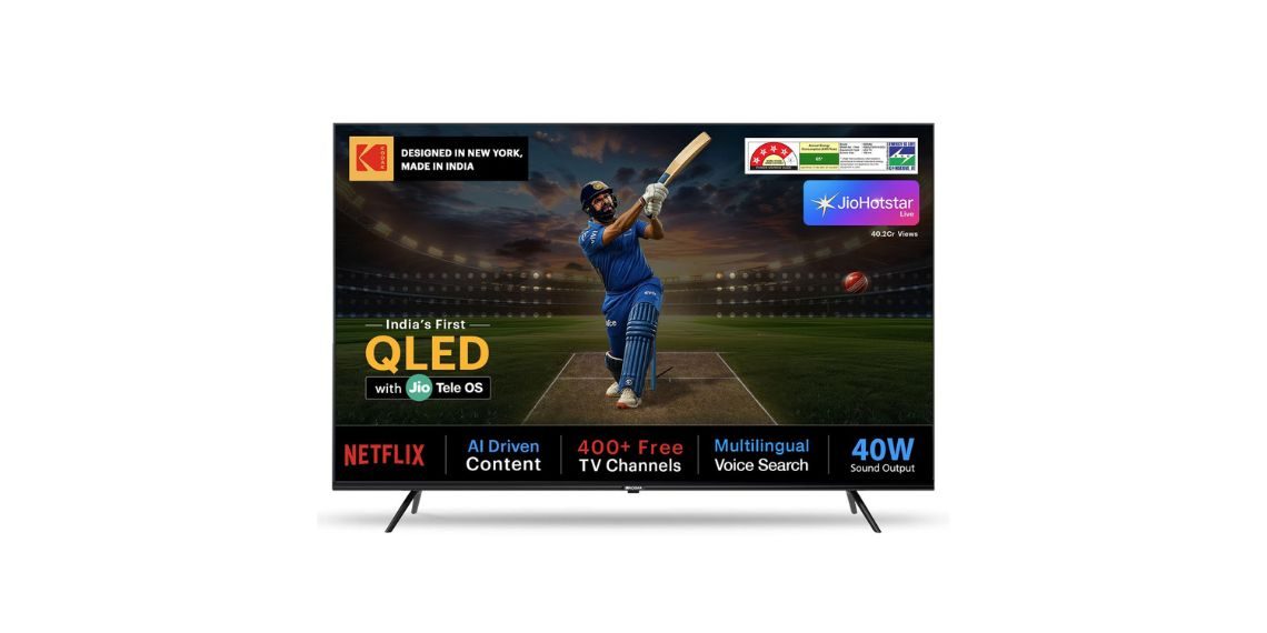Kodak Launches 43 4K QLED TV with JioTele OS in India — Packed with 300+ Live Channels, OTT Apps, and AI Features - Before You Take