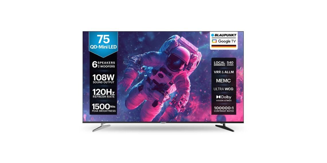 Blaupunkt Launches 65 Inch and 75 Inch 4K Mini LED Google TVs in India with Dolby Atmos and 120Hz Display Tech News - Before You Take