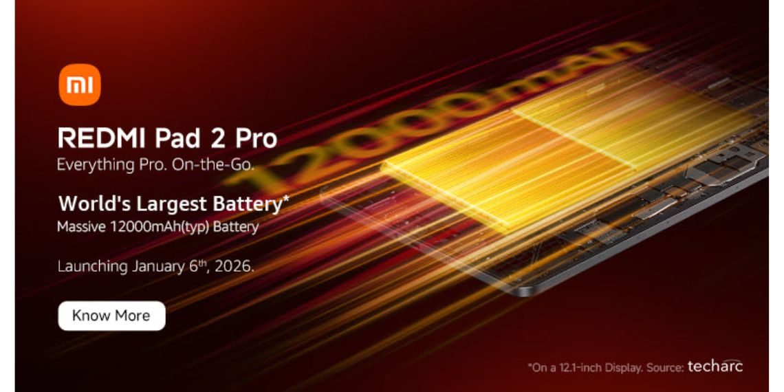 Redmi Pad 2 Pro 5G Set for India Launch on January 6 Price Under ₹30,000, Snapdragon 7s Gen 4, 120Hz Display Confirmed - Before You Take