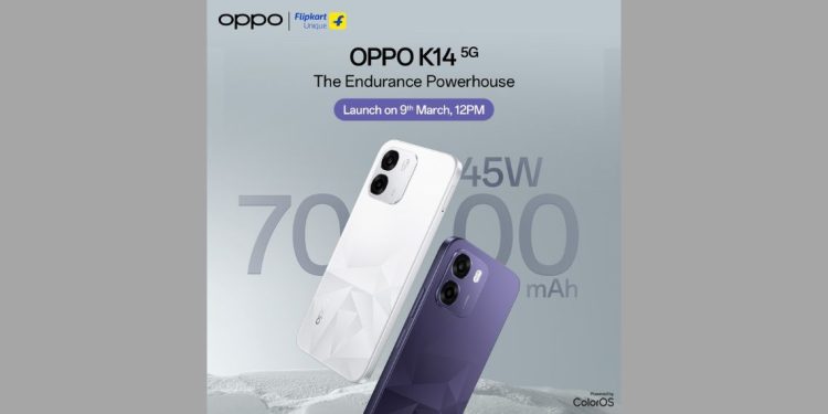 Oppo K14 5G India Launch Confirmed for March 9 with 7,000mAh Battery, 45W Fast Charging and Dual Camera Design - Before You Take