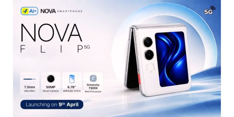 Ai Plus Nova Flip 5G India Launch Set for April 9 with 120Hz AMOLED Display and Affordable Foldable Design Tech News - Before You Take