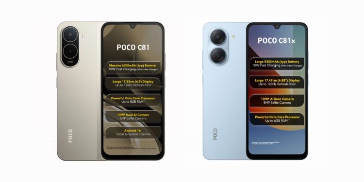 POCO C81X and C81 Launched in India with 120Hz Display and Big Battery Starting at ₹9,999 Latest Tech News - Before You Take