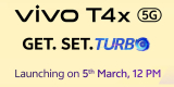 Vivo T4x 5G India Launch Confirmed for March 5: Price Segment, 6,500mAh Battery, and Color Options Revealed